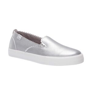 NEW Rocket Dog Women’s April Cushioned Slip on Sneaker in Silver Size 7